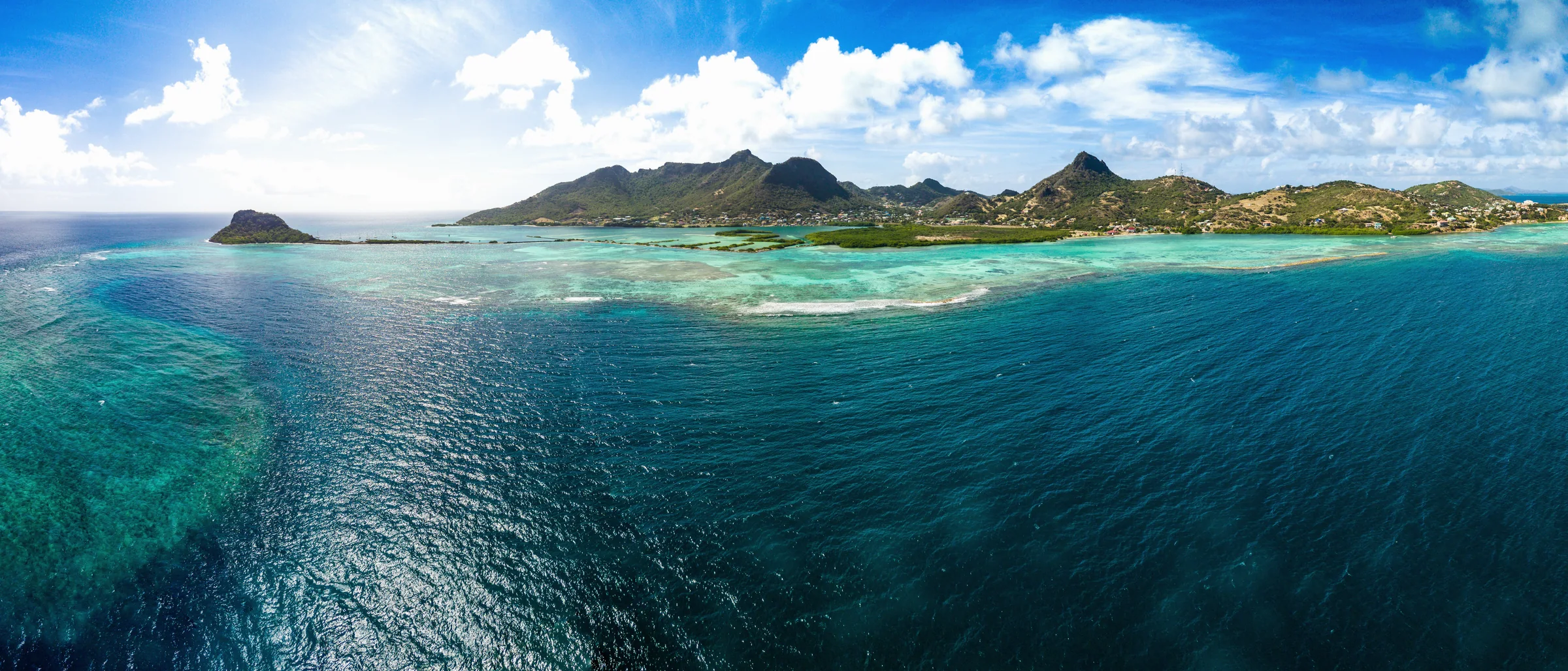 Southern Grenadines islands and sea near Union Island