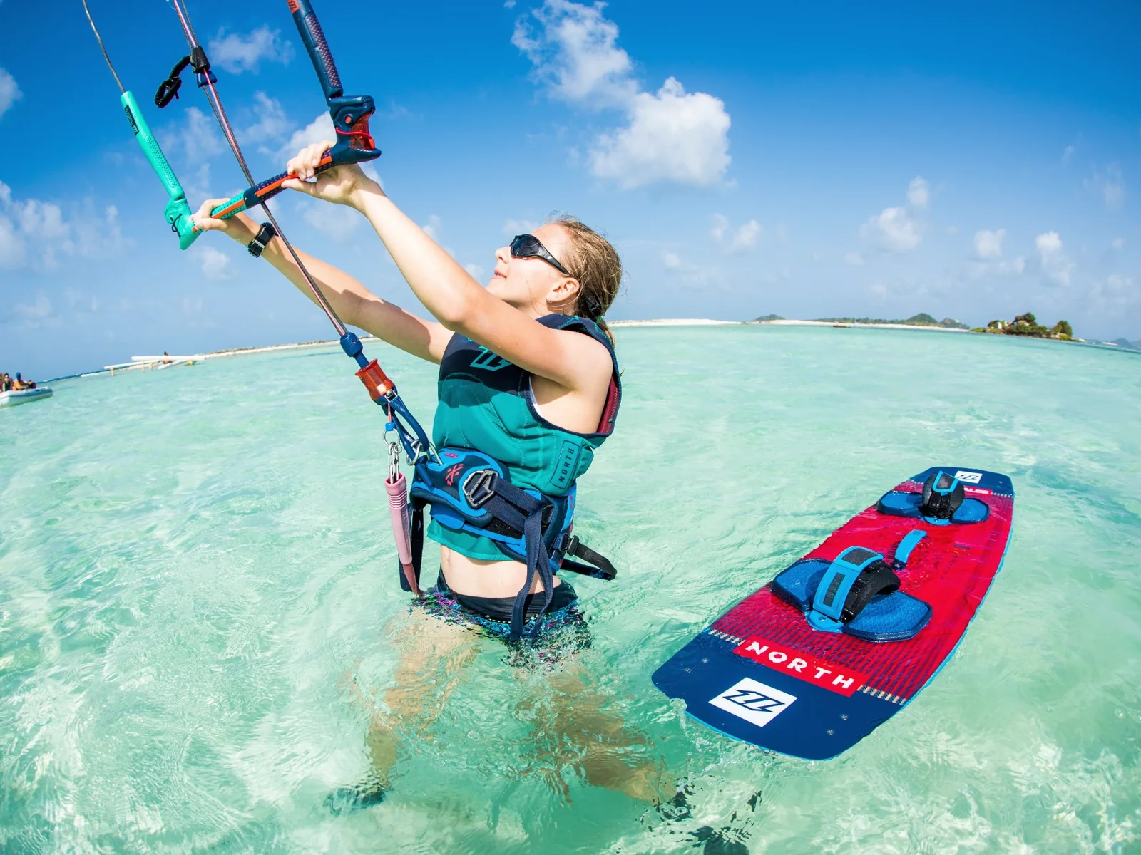 Kitesurfing near Union Island and Kite Beach